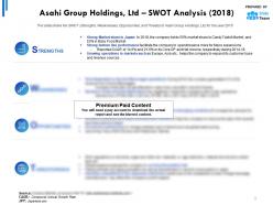Asahi group holdings ltd swot analysis 2018
