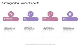 Ashwagandha Powder Benefits In Powerpoint And Google Slides Cpb