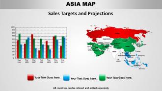 Asia continents powerpoint maps