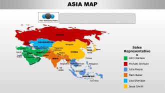 Asia continents powerpoint maps