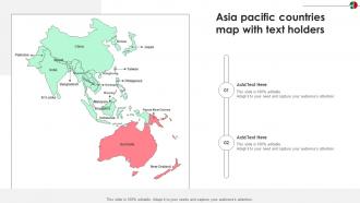 Asia Pacific Countries Map With Text Holders