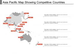 Asia pacific map showing competitive countries