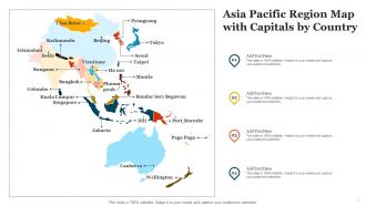 Asia Pacific Region Map With Capitals By Country