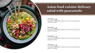 Asian Food Cuisine Delicacy Salad With Guacamole