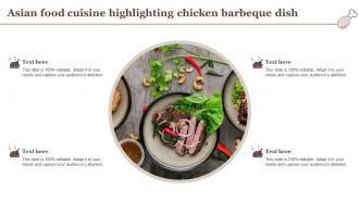 Asian Food Cuisine Highlighting Chicken Barbeque Dish