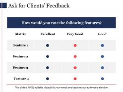 Ask for clients feedback ppt powerpoint presentation diagram ppt