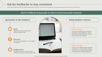 Ask For Feedbacks To Stay Consistent Guide To Build A Personal Brand
