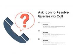 Ask Icon To Resolve Queries Via Call
