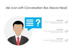 Ask icon with conversation box above head