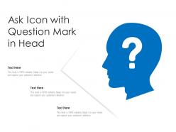 Ask icon with question mark in head