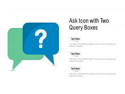 Ask icon with two query boxes