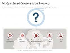 Ask Open Ended Questions To The Prospects New Age Of B To B Selling Ppt Topics
