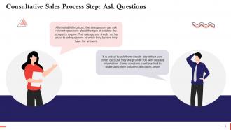 Asking Questions A Step In Consultative Sales Process Training Ppt