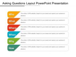 Asking Questions Layout Powerpoint Presentation