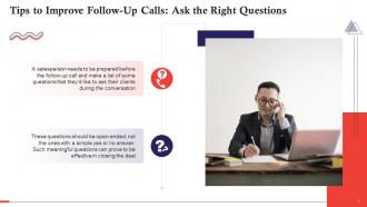 Asking Right Questions While Following Up In Sales Training Ppt