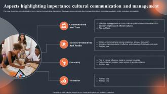 Aspects Highlighting Importance Cultural Communication And Management