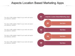 Aspects location based marketing apps ppt powerpoint presentation slides maker cpb