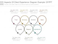 Aspects of client experience diagram example of ppt