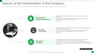 Aspects of qa transformation in the company ppt guidelines