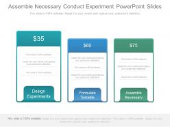 Assemble necessary conduct experiment powerpoint slides