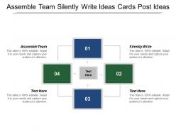 Assemble team silently write ideas cards post ideas