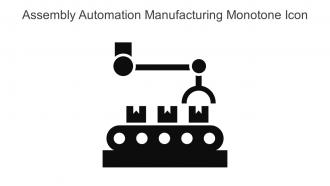 Assembly Automation Manufacturing Monotone Icon In Powerpoint Pptx Png And Editable Eps Format