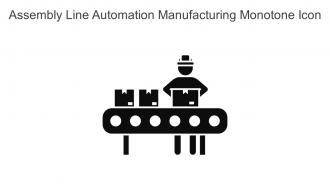 Assembly Line Automation Manufacturing Monotone Icon In Powerpoint Pptx Png And Editable Eps Format