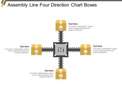 Assembly line four direction chart boxes