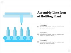 Assembly line icon of bottling plant