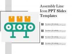 Assembly line icon ppt slides templates