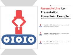 Assembly line icon presentation powerpoint example
