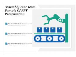 Assembly line icon sample of ppt presentation