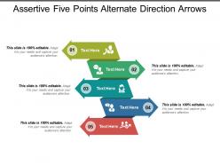 Assertive Five Points Alternate Direction Arrows