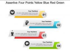Assertive Four Points Yellow Blue Red Green