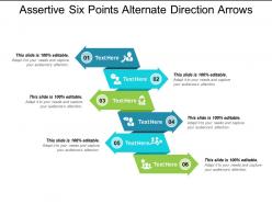 Assertive six points alternate direction arrows