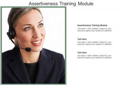 Assertiveness training module ppt powerpoint presentation professional tips cpb