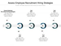 Assess employee recruitment hiring strategies ppt powerpoint presentation pictures cpb