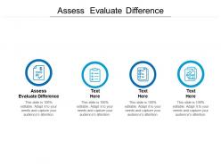 Assess evaluate difference ppt powerpoint presentation gallery skills cpb