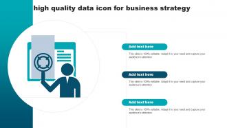 Assess High Quality Data Icon For Business Strategy