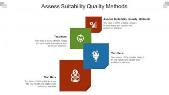 Assess suitability quality methods ppt powerpoint presentation visual aids ideas cpb