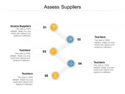 Assess suppliers ppt powerpoint presentation model icons cpb