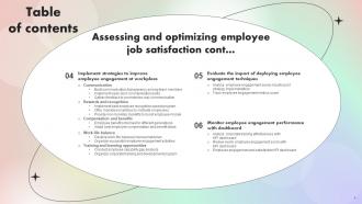 Assessing And Optimizing Employee Job Satisfaction Powerpoint Presentation Slides V Image Best