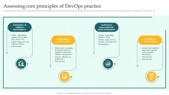 Assessing Core Principles Of DevOps Practice Implementing DevOps Lifecycle Stages For Higher Development