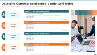 Assessing Customer Relationship Vendor Mini Profile Crm Digital Transformation Toolkit