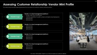 Assessing Customer Relationship Vendor Mini Profile Digital Transformation Driving Customer