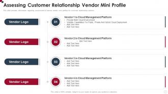 Assessing Customer Relationship Vendor Mini Profile How To Improve Customer Service Toolkit