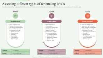 Assessing Different Types Of Rebranding Levels Step By Step Approach For Rebranding Process