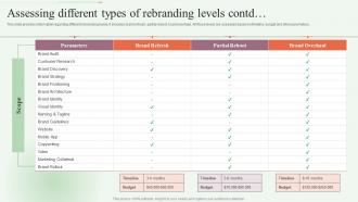 Assessing Different Types Of Rebranding Levels Step By Step Approach For Rebranding Process