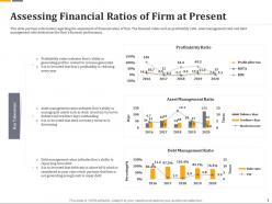 Assessing financial ratios of firm at present ppt file topics