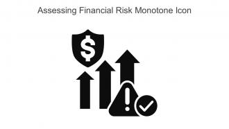 Assessing Financial Risk Monotone Icon In Powerpoint Pptx Png And Editable Eps Format